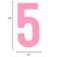 Pink Number (5) Corrugated Plastic Yard Sign, 30in